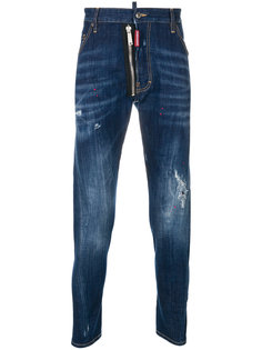 джинсы кроя слим с потертой отделкой Dsquared2