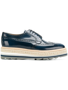 platform sole brogues Prada