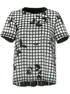 блузка с принтом сетки Sacai