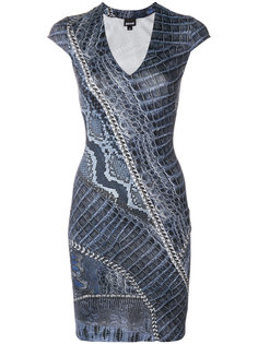 облегающее платье с принтом змеиной кожи Just Cavalli
