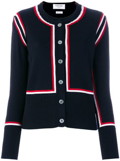 кардиган вязки "интарсия" с полосками Thom Browne