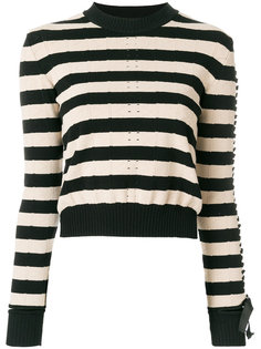 приталенный свитер в полоску  Fendi