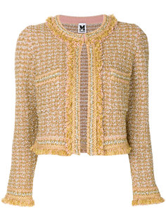 твидовый кардиган с плетением с металлическим оттенком Missoni