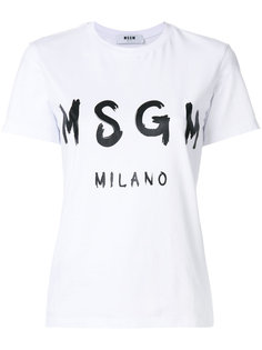 футболка с принтом-логотипом MSGM
