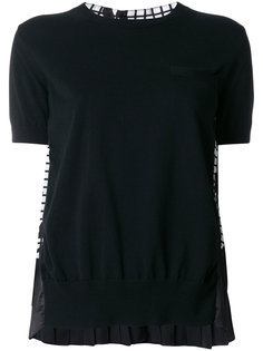 contrast back top Sacai