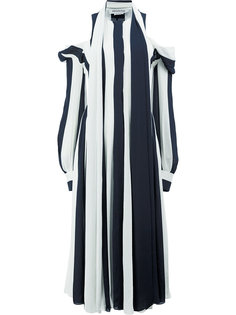 cut out shoulders striped dress Monse