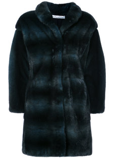 shawl collar fur coat Oscar de la Renta