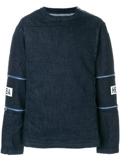 double zip patch sleeve sweatshirt Hood By Air