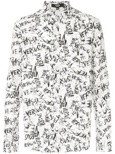 all-over logo print shirt Versus