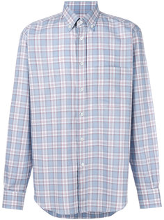 plaid print shirt Brioni
