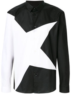 двухцветная рубашка со звездой Versace Collection