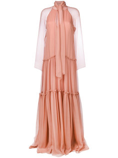 panelled ruffle maxi dress Alberta Ferretti
