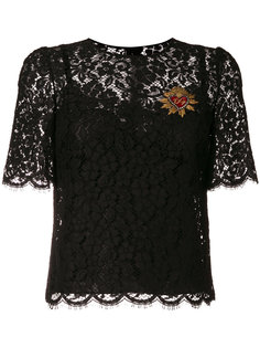 кружевной топ Sacred Heart Dolce &amp; Gabbana