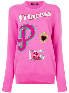 свитер с аппликацией Princess Dolce &amp; Gabbana