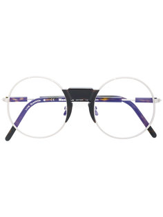 round frame tortoiseshell sunglasses Kuboraum