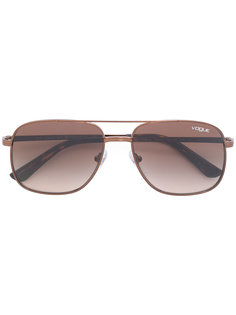 tonal brown aviators Vogue