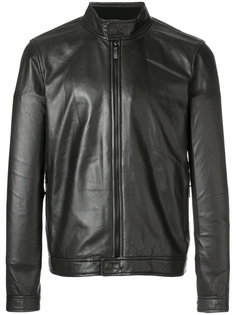 байкерская кожаная куртка Z Zegna