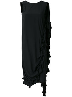 асимметричное платье с рюшами Marni