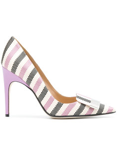 striped pointed toe pumps Sergio Rossi