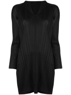 плиссированное платье  с V-образным вырезом Pleats Please By Issey Miyake