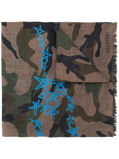 шарф Valentino Garavani Camouflage &amp; Stars  Valentino