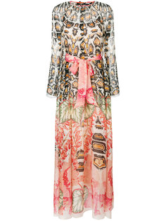 printed tie waist maxi dress Temperley London