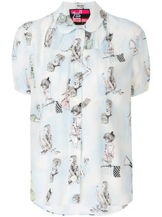 illustration print shirt  Miu Miu