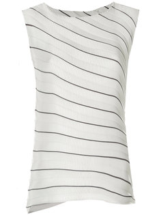 pleated striped top Issey Miyake