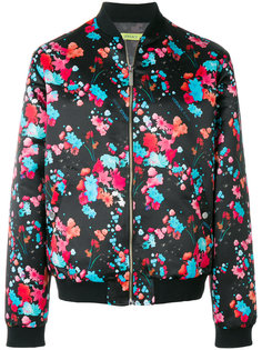 куртка-бомбер с цветочным принтом Versace Jeans