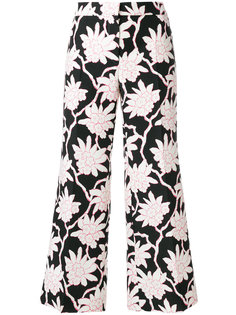 укороченные брюки с цветочным принтом  Valentino