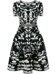жаккардовое платье с растительным узором  Alexander McQueen