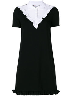 платье шифт с оборкой  Red Valentino