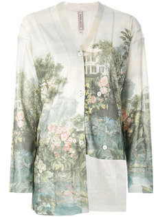 printed asymmetric cardigan Antonio Marras
