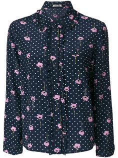пижамная рубашка с цветочным принтом  Miu Miu