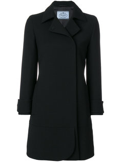 однобортное пальто Prada