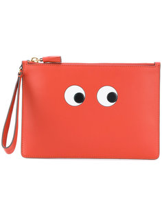 клатч на молнии Eyes  Anya Hindmarch