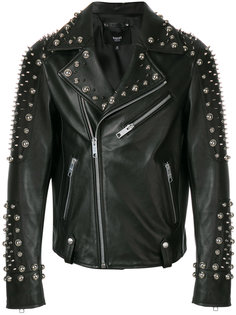 studded biker jacket Versus