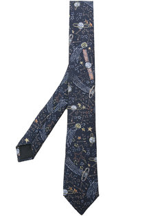 star print tie Valentino