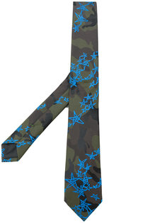 camouflage star print tie Valentino