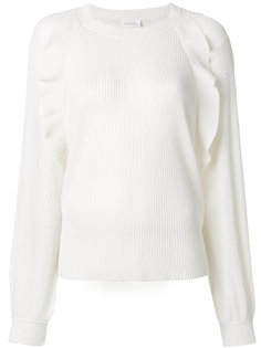 ribbed ruffle detail sweater Chloé