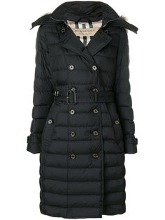 пуховое пальто с капюшоном Burberry