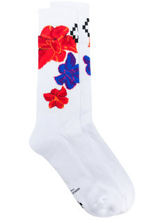 floral embroidered socks Marcelo Burlon County Of Milan