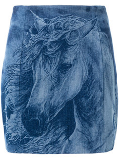 horse denim skirt Balmain