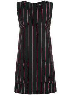 deep V-neck striped dress Versus