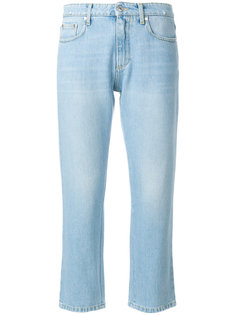 cropped logo jeans MSGM