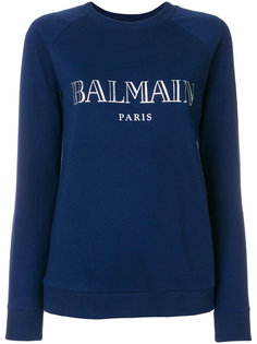толстовка с длинными рукавами и логотипом  Balmain