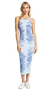 Enza Costa Rib Sheath Tank Midi Dress