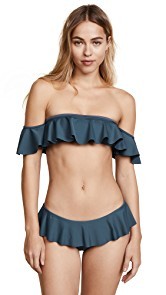 Milly Vita Solid Sirolo Ruffle Bandeau Top