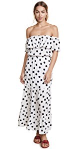 Three Dots Dot Voile Maxi Dress
