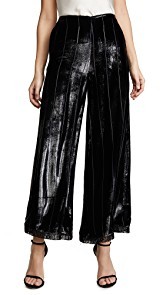 Yigal Azrouel Liquid Velvet Wide Leg Pants